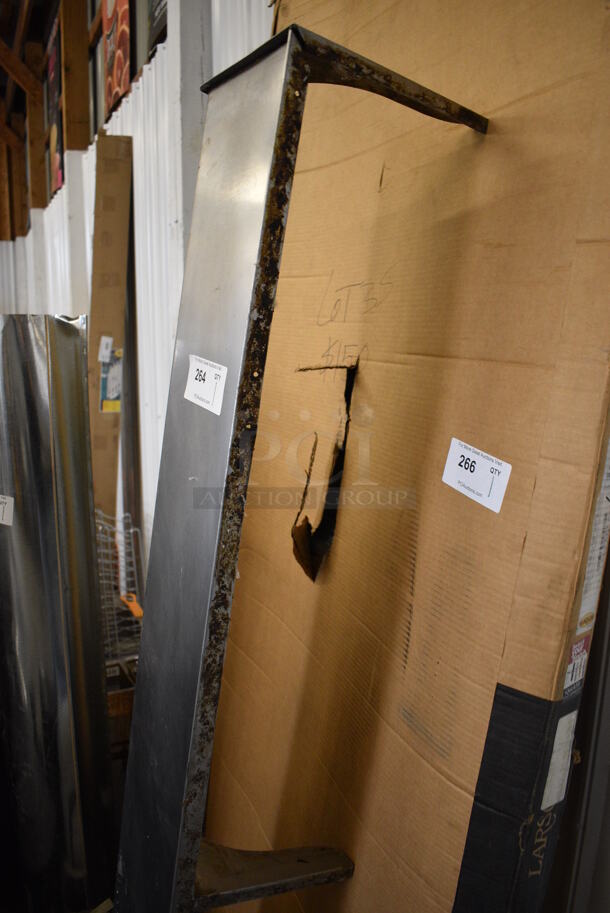 Metal Shelf w/ Wall Mount Brackets. 71x10x10 - Image 2 of 3