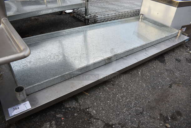 Stainless Steel Commercial Tabletop and Metal Undershelf. 72x30x3, 65x23x2