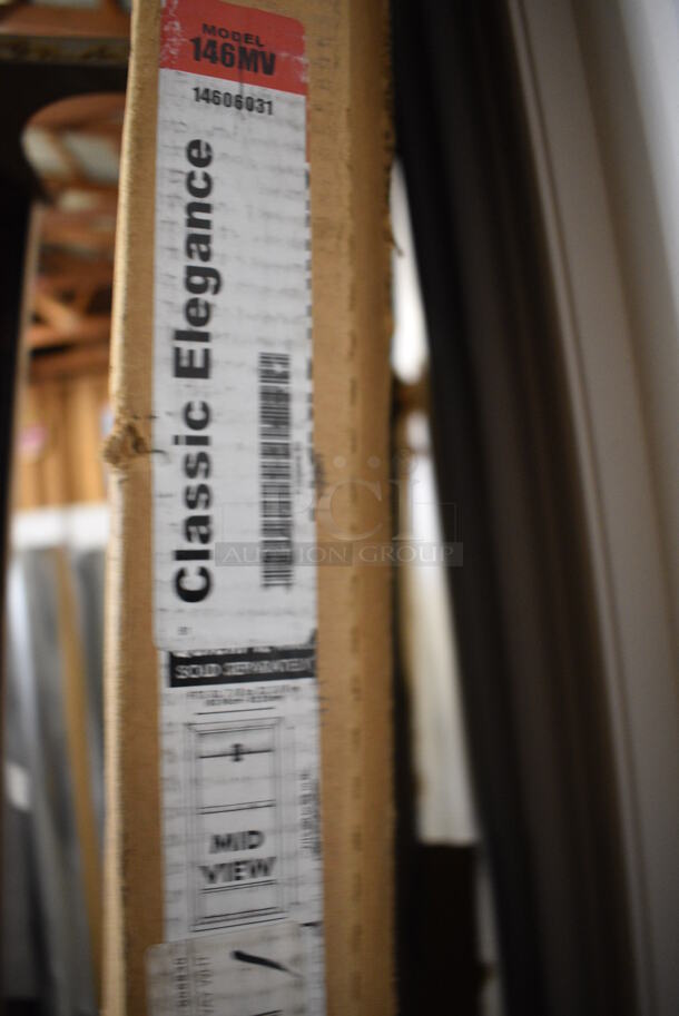 IN ORIGINAL BOX! Classic Elegance Model 146MV Mid View Storm Door. Box: 34x2x84 - Image 2 of 5