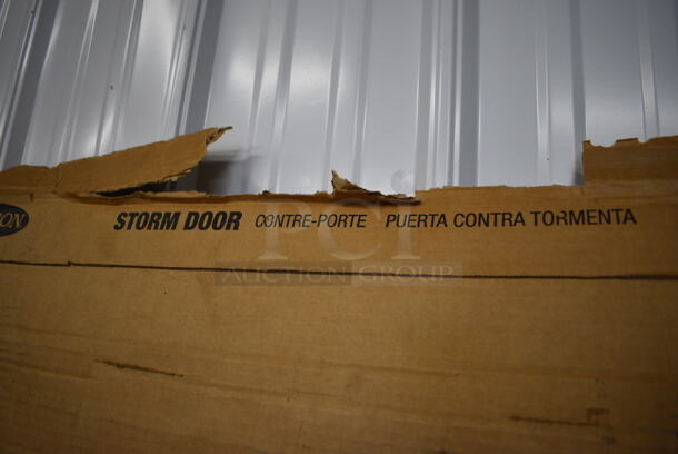 IN ORIGINAL BOX! Classic Elegance Model 146MV Mid View Storm Door. Box: 34x2x84 - Image 3 of 5