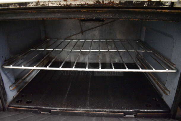 NICE! Garland Metal Commercial Gas Powered 6 Burner Range w/ Right Side Flat Top Griddle, 2 Lower Ovens and Metal Overshelf. 60x33x60 - Image 7 of 9