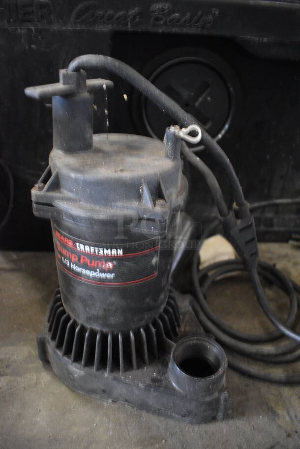 Sears Craftsman Sump Pump. 7x7x11