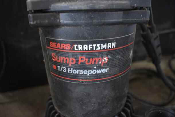 Sears Craftsman Sump Pump. 7x7x11 - Image 2 of 3