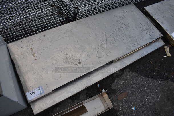 2 Stainless Steel Tabletops. 48x18x2. 2 Times Your Bid!