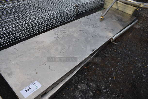 2 Stainless Steel Tabletops. 72x18x2. 2 Times Your Bid!