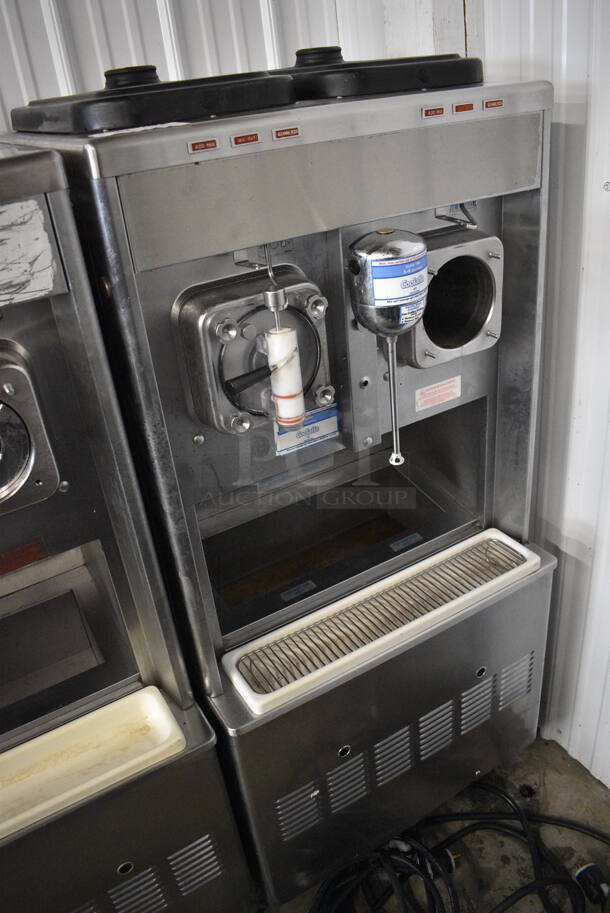 FANTASTIC! 2007 Taylor Model 342D-27 Stainless Steel Commercial Floor Style Air Cooled 2 Flavor Frozen Beverage Machine w/ Drink Mixing Attachment on Commercial Casters. 208-230 Volts, 1 Phase. 26x33x58 - Image 2 of 9