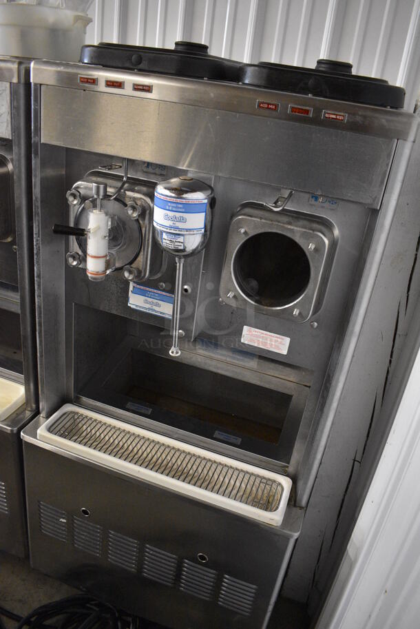 FANTASTIC! 2007 Taylor Model 342D-27 Stainless Steel Commercial Floor Style Air Cooled 2 Flavor Frozen Beverage Machine w/ Drink Mixing Attachment on Commercial Casters. 208-230 Volts, 1 Phase. 26x33x58 - Image 3 of 9