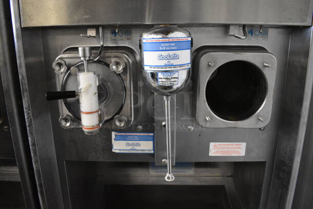 FANTASTIC! 2007 Taylor Model 342D-27 Stainless Steel Commercial Floor Style Air Cooled 2 Flavor Frozen Beverage Machine w/ Drink Mixing Attachment on Commercial Casters. 208-230 Volts, 1 Phase. 26x33x58 - Image 4 of 9