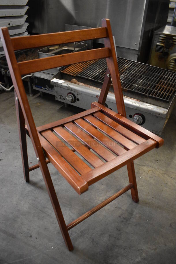 Wood Pattern Folding Chair. 18x3x36 - Image 2 of 3