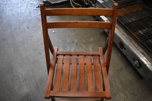 Wood Pattern Folding Chair. 18x3x36 - Image 3 of 3