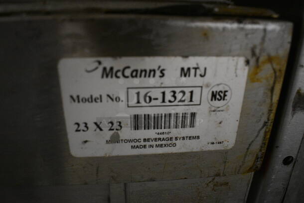 NICE! McCann's Model 16-1321 Stainless Steel Commercial 6 Flavor Carbonated Beverage Machine on Stainless Steel Ice Bin. 25x25x56 - Image 7 of 8