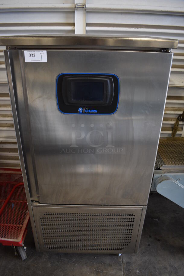 BEAUTIFUL! 2018 Desmon Mdoel GBF-10+TSRS-ETL Stainless Steel Commercial Floor Style Electric Powered Blast Chiller on Commercial Casters. 208-220 Voltas, 3 Phase. 31.5x33x65