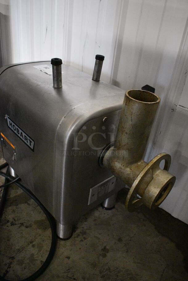 NICE! Hobart Model 4312 Stainless Steel Commercial Countertop Power Hub w/ Meat Grinder Attachment. 100-120 Volts, 1 Phase. 11.5x23x20. Tested and Does Not Power On - Image 2 of 7
