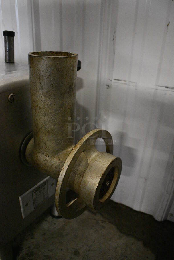 NICE! Hobart Model 4312 Stainless Steel Commercial Countertop Power Hub w/ Meat Grinder Attachment. 100-120 Volts, 1 Phase. 11.5x23x20. Tested and Does Not Power On - Image 3 of 7