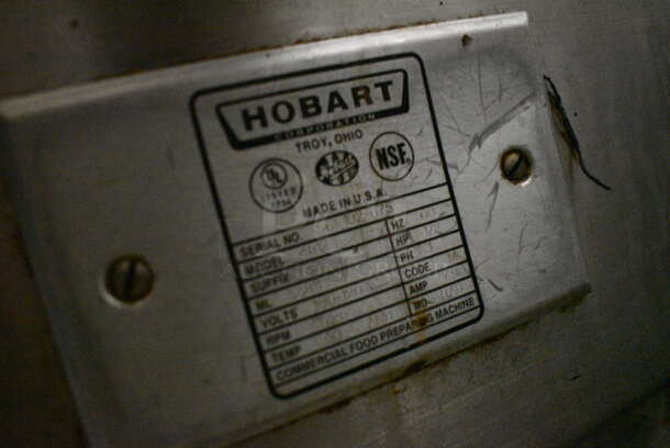 NICE! Hobart Model 4312 Stainless Steel Commercial Countertop Power Hub w/ Meat Grinder Attachment. 100-120 Volts, 1 Phase. 11.5x23x20. Tested and Does Not Power On - Image 5 of 7