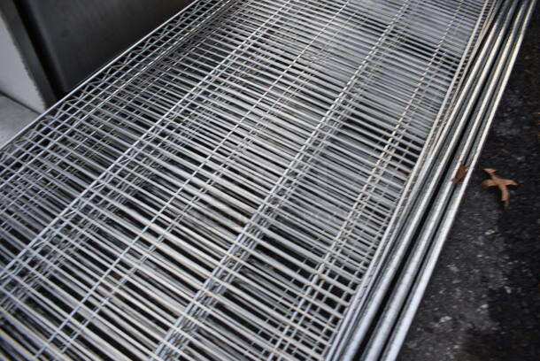 ALL ONE MONEY! Lot of 5 Chrome Finish Metro Style Shelves w/ 4 Chrome Finish Poles! 72x24x1.5, 86" - Image 3 of 3