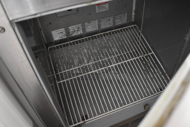 NICE! Beverage Air Model UCR27A-23 Stainless Steel Commercial Single Door Undercounter Cooler on Commercial Casters. 115 Volts, 1 Phase. 27x30x31.5. Tested and Working! - Image 3 of 4