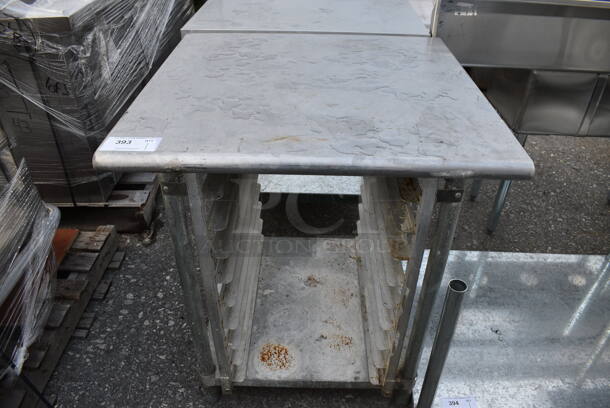 Stainless Steel Commercial Table w/ Lower Pan Rack. 30x30x35
