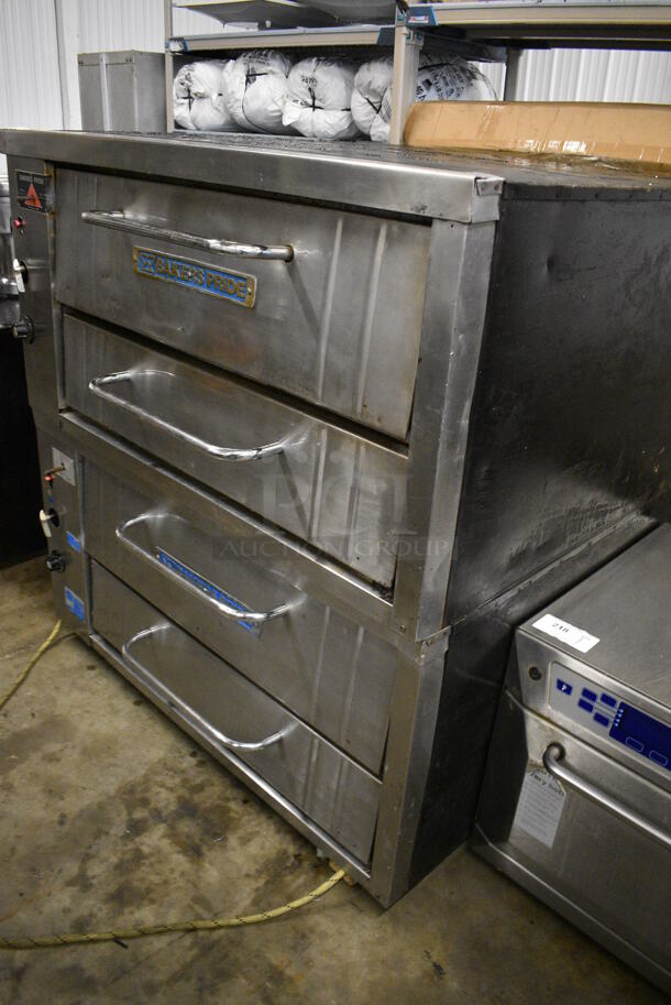 2 GORGEOUS! Baker's Pride Stainless Steel Commercial Gas Powered Single Deck Pizza Ovens. 48x45x48. 2 Times Your Bid! - Image 2 of 8