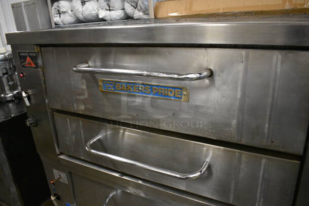 2 GORGEOUS! Baker's Pride Stainless Steel Commercial Gas Powered Single Deck Pizza Ovens. 48x45x48. 2 Times Your Bid! - Image 3 of 8