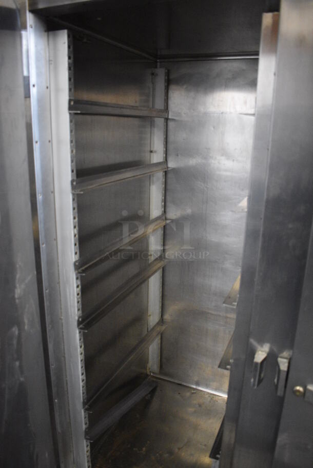WOW! Traulsen Model RET232NUT-FHS Stainless Steel Commercial 2 Door Reach In Cooler on Commercial Casters. 115 Volts, 1 Phase. 52x35x83. Cannot Test Due To Plug Style - Image 4 of 7