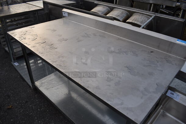 BK Stainless Steel Commercial Table w/ Backsplash and Undershelf. 60x30x40 - Image 2 of 3
