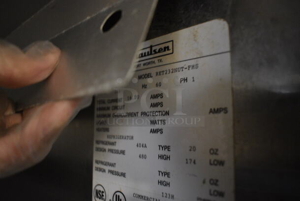 WOW! Traulsen Model RET232NUT-FHS Stainless Steel Commercial 2 Door Reach In Cooler on Commercial Casters. 115 Volts, 1 Phase. 52x35x83. Cannot Test Due To Plug Style - Image 7 of 7