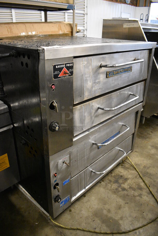 2 GORGEOUS! Baker's Pride Stainless Steel Commercial Gas Powered Single Deck Pizza Ovens. 48x45x48. 2 Times Your Bid! - Image 8 of 8