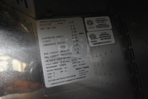 NICE! Barker Stainless Steel Commercial Floor Style Open Grab N Go Merchandiser. Does Not Come w/ Compressor. 120 Volts, 1 Phase. 74.5x45x57 - Image 5 of 5