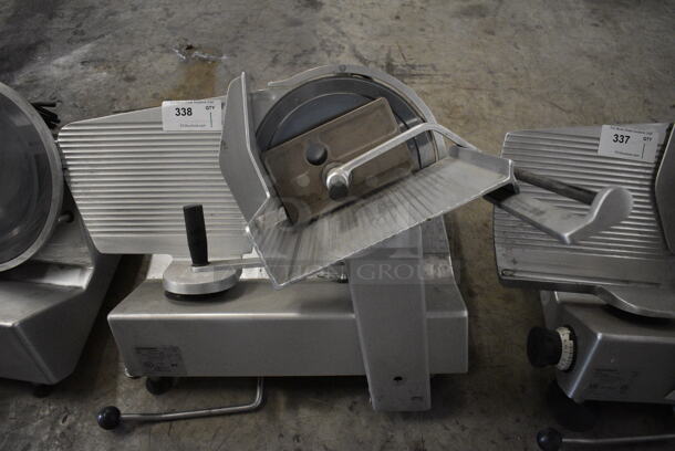 2008 Bizerba Model SE 12 US Stainless Steel Commercial Countertop Meat Slicer. 120 Volts, 1 Phase. 28x24x24. Tested and Does Not Power On