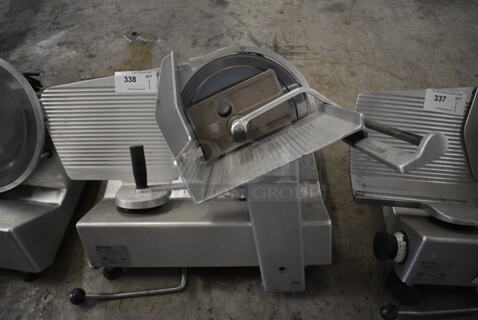 2008 Bizerba Model SE 12 US Stainless Steel Commercial Countertop Meat Slicer. 120 Volts, 1 Phase. 28x24x24. Tested and Does Not Power On