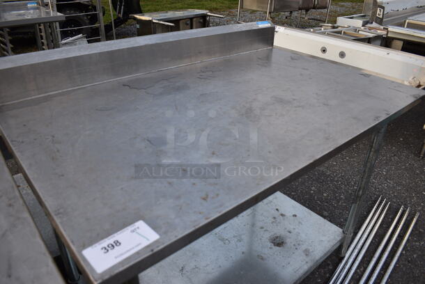 Stainless Steel Commercial Table w/ Backsplash and Undershelf. 48x30x40 - Image 3 of 3