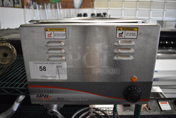 NICE! APW Wyott Model W-3Vi Stainless Steel Commercial Countertop Food Warmer. 120 Volts, 1 Phase. 14x22x10. Tested and Working! - Image 1 of 5