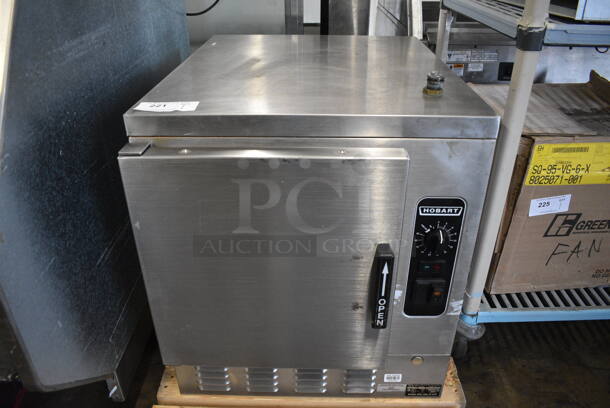 BEAUTIFUL! Hobart Model HC24EA5 Stainless Steel Commercial Electric Powered Single Deck Steam Cabinet. 208-240 Volts, 1/3 Phase. 24x33x26.5