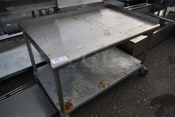 Stainless Steel Commercial Equipment Stand w/ Undershelf on Commercial Casters. 49x31x31 - Image 2 of 4