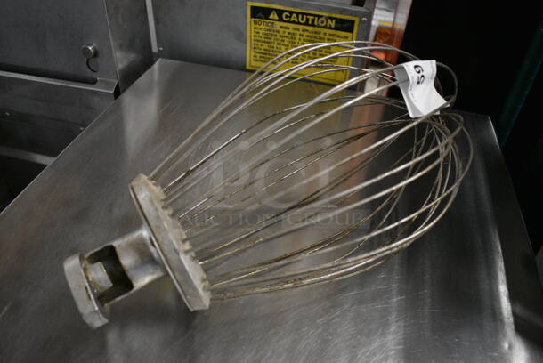 Metal Commercial 30 Quart Whisk Attachment for Hobart Mixer. 9x9x16