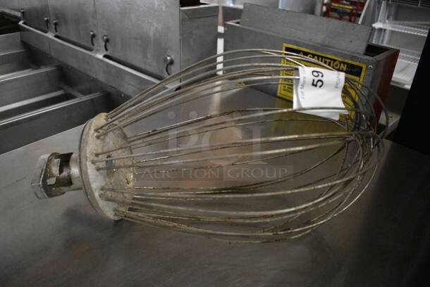 Metal Commercial 30 Quart Whisk Attachment for Hobart Mixer. 9x9x16 - Image 2 of 4