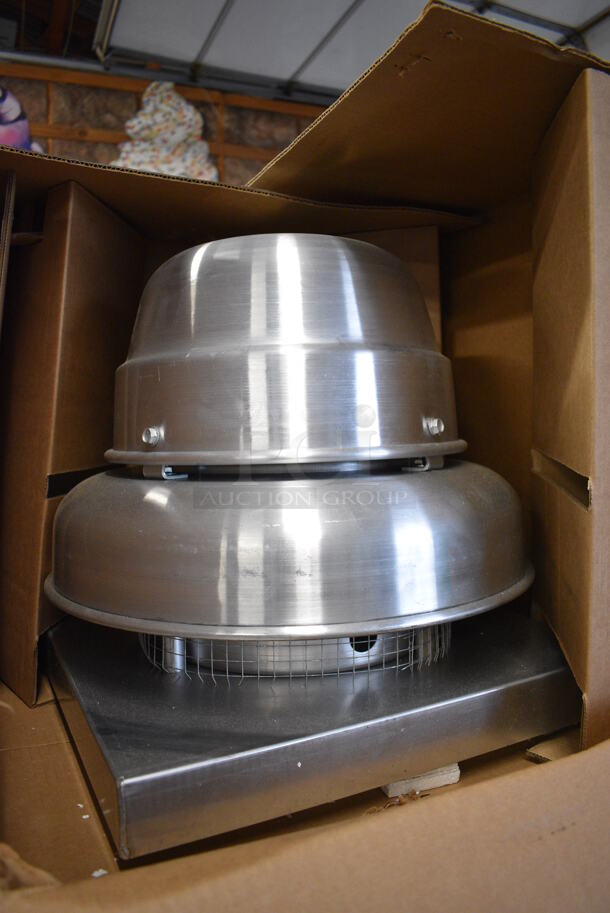 BRAND NEW IN BOX! 2018 Loren Cook Model 90ACEM90G15DM Metal Commercial Rooftop Mushroom Exhaust Fan. 115 Volts, 1 Phase. 18x18x18 - Image 4 of 8