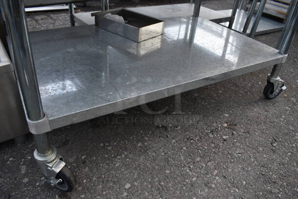 BRAND NEW! Stainless Steel Commercial Equipment Stand w/ Undershelf on Commercial Casters. 49x31x31 - Image 3 of 3