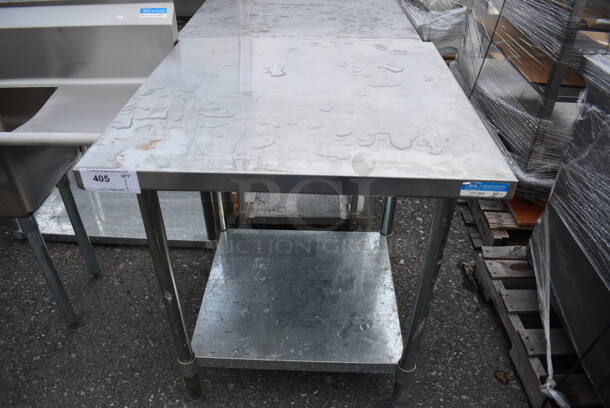 BK Stainless Steel Commercial Table w/ Metal Undershelf. 30x30x35