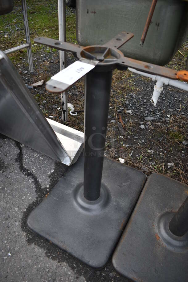 Black Metal Table Base. 21.5x16x28 - Image 2 of 2