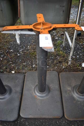 Black Metal Table Base. 21.5x16x28