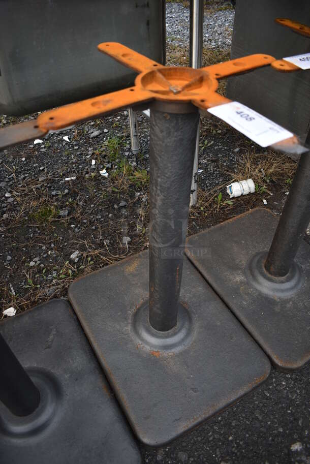 Black Metal Table Base. 21.5x16x28 - Image 2 of 2