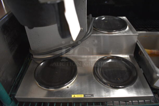 NICE! Bloomfield Stainless Steel Commercial Countertop 3 Burner Coffee Machine w/ Hot Water Dispenser and Poly Brew Basket. 16x17x17 - Image 4 of 5
