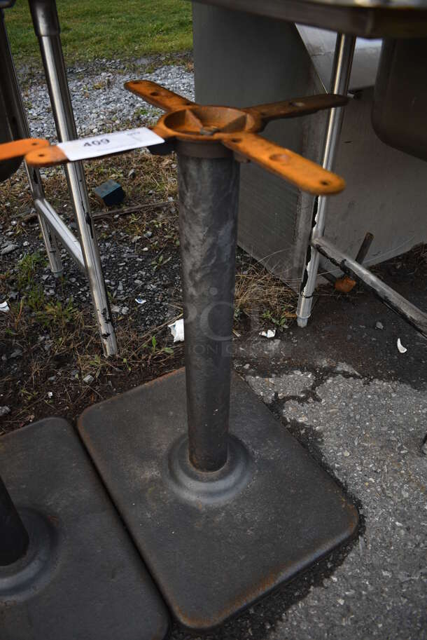 Black Metal Table Base. 21.5x16x28 - Image 2 of 2