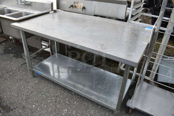 BK Stainless Steel Commercial Table w/ Metal Undershelf. 60x30x35