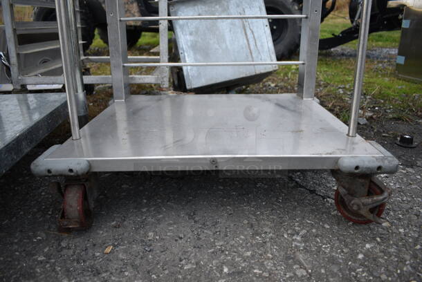 Metal Commercial Cart on Commercial Casters. 25x22x62 - Image 3 of 3