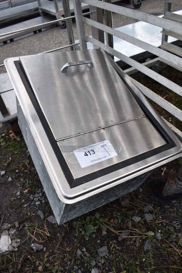 Stainless Steel Commercial Drop In Ice Bin w/ Lid. 15x20x16 - Image 2 of 3