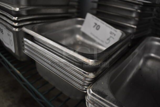10 Stainless Steel 1/6 Size Drop In Bins. 1/6x2. 10 Times Your Bid! - Image 2 of 3