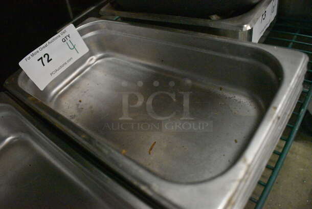 4 Stainless Steel 1/3 Size Drop In Bins. 1/3x2. 4 Times Your Bid! - Image 2 of 2